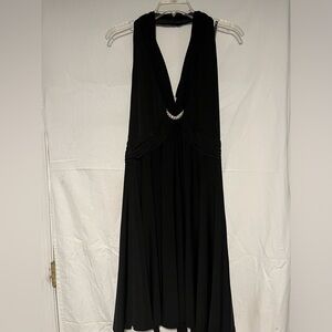 Halter neck a-line cocktail dress